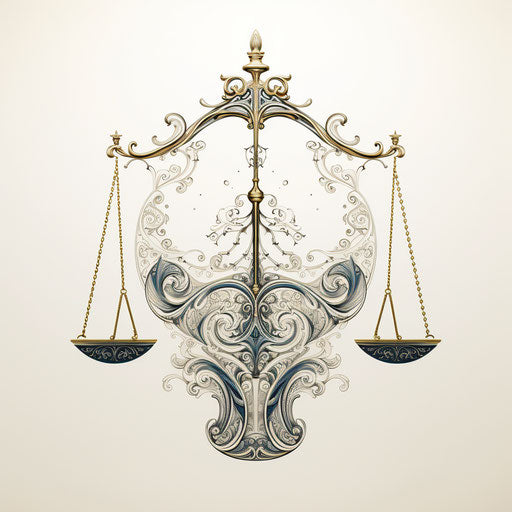 Libra symbol on white paper