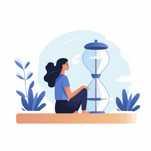 Patience clipart in Minimalist style on white background