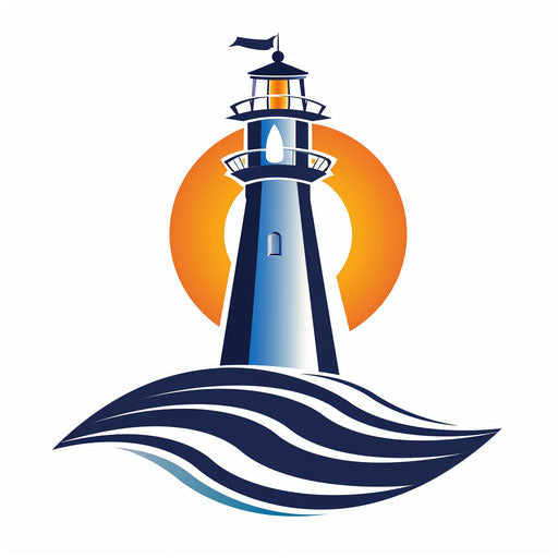 Abstract lighthouse symbolizing guidance and vigilance