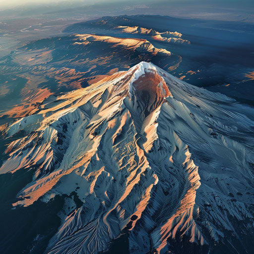 Majestic mountain: intricate patterns of rugged terrain