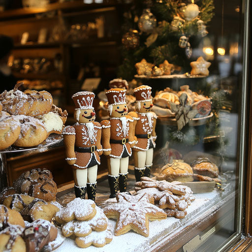 Bakery window: Nutcracker-shaped Gingerbread Cookies