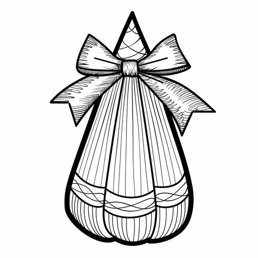 Candy corn with bow coloring