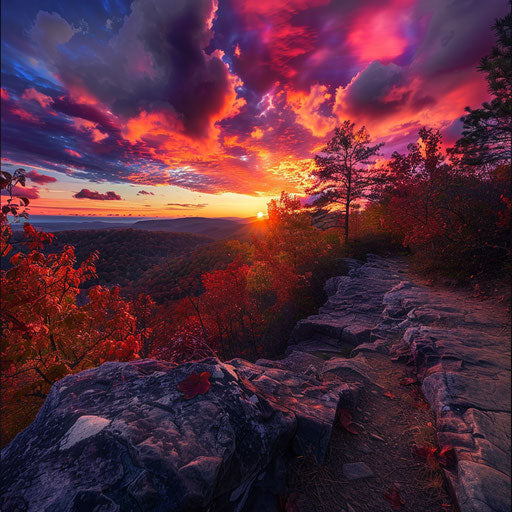 A stunning dawn on Laurel Falls Trail