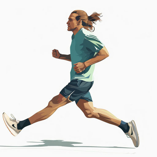 Photo realistic clipart of running on white background