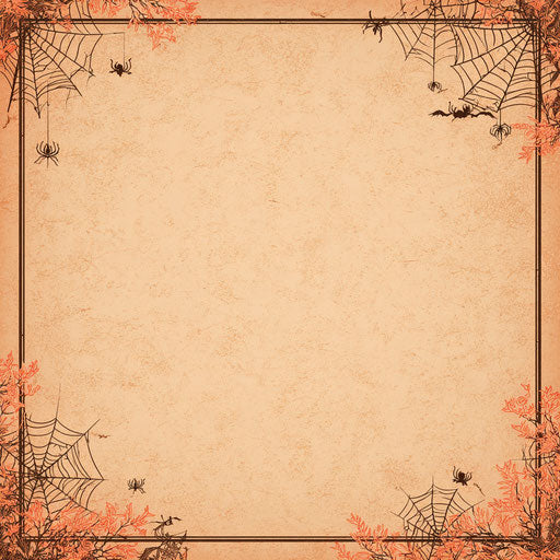 Playful Halloween Scene with Spiderwebs and Spiders