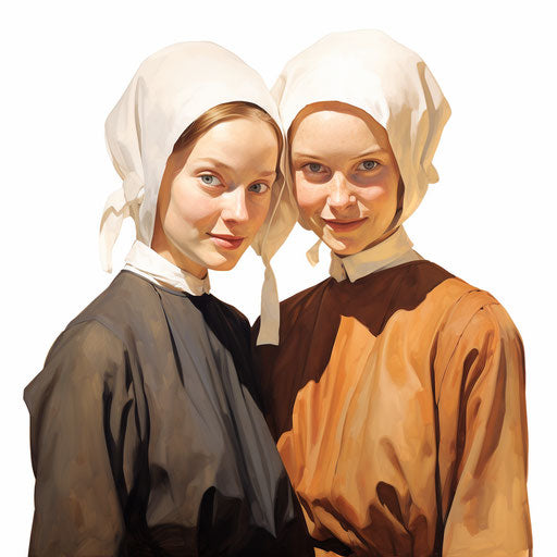 Sister illustration in the style of an oil painting