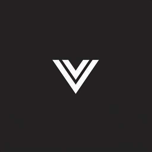 Elegant minimalist logo for a clothing brand on black background, white text