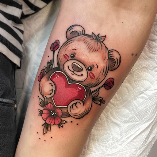 Teddy Bear Tattoo Flash Set