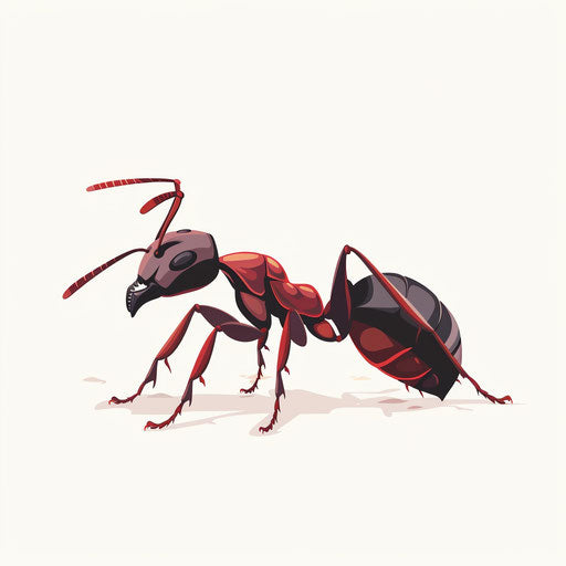 Ant clipart in a photo realistic style on white background