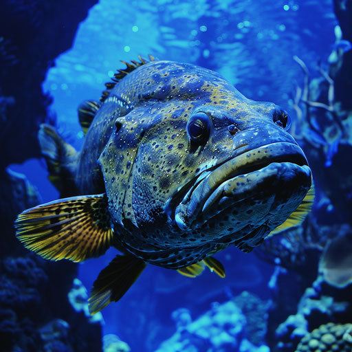 The majestic Warsaw grouper in its natural habitat