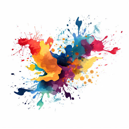 Paint splatter in the style of chiaroscuro art