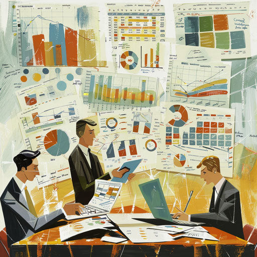 Team working on financial forecasts