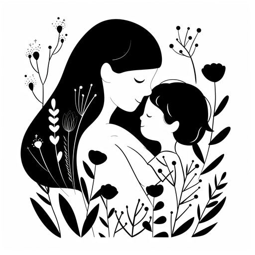 Minimalist abstract Mother's Day illustration