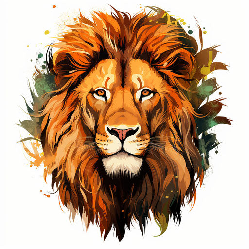 Lion graphic in the Chiaroscuro Art style