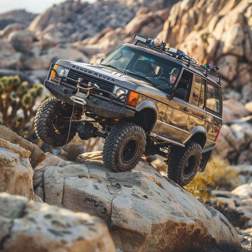 Modified off-road vehicle for rock crawling