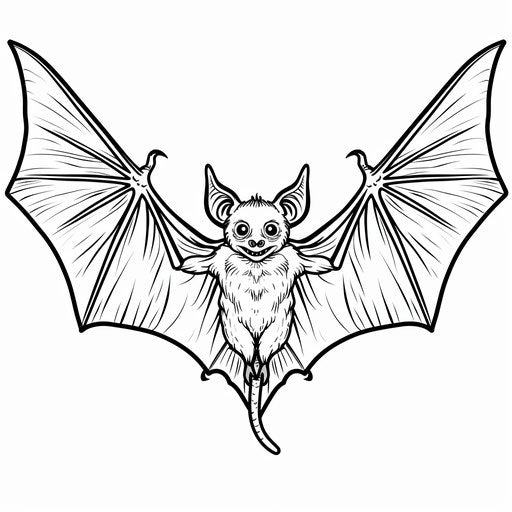 Bold silhouette of a bat with spread wings