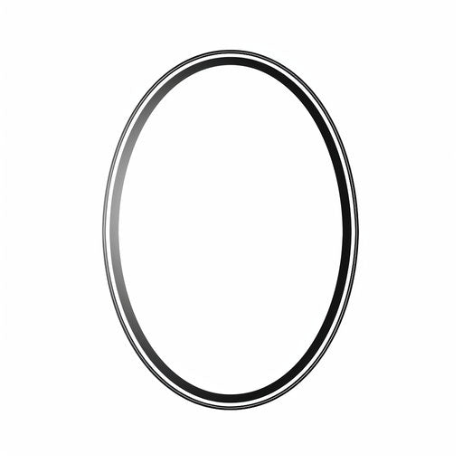Oval clipart in Minimalist style, on white background