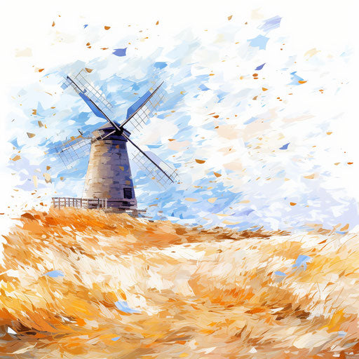 Artistic depiction of wind in Impressionistic style