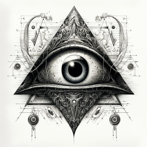 All-seeing eye in rustic renaissance realism