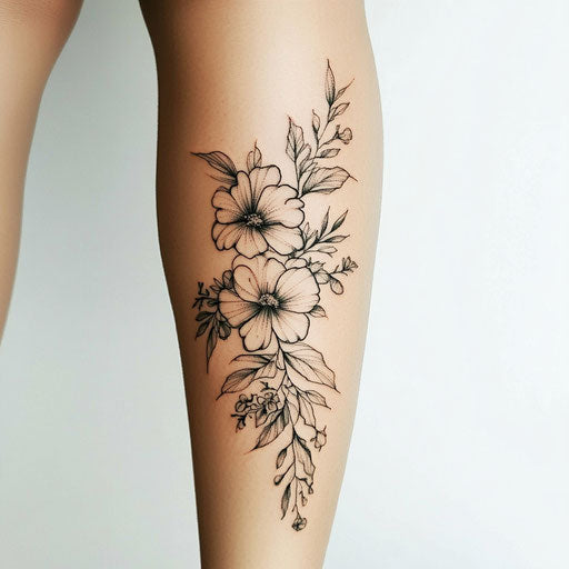 Sophisticated Lower Leg Tattoos For Females Tattoo Designs