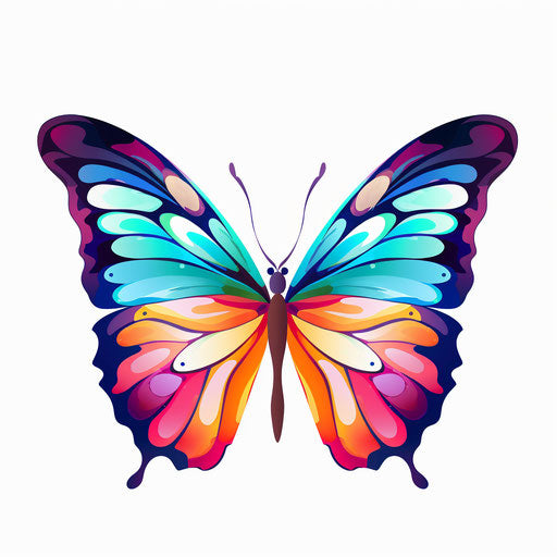 Butterfly clipart in Minimalist style on white background