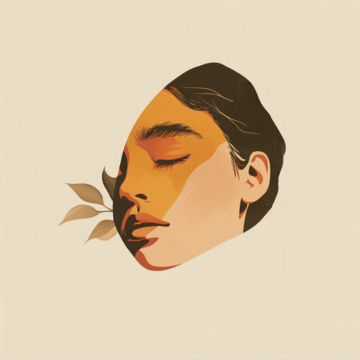 Fear clipart in photo realistic style on flat cream background