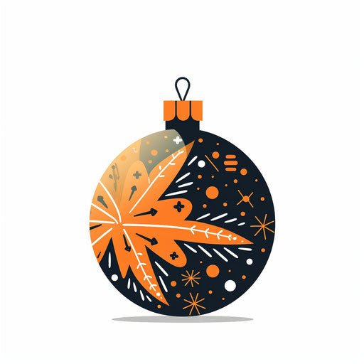 Christmas ornament in Minimalist style, on white background