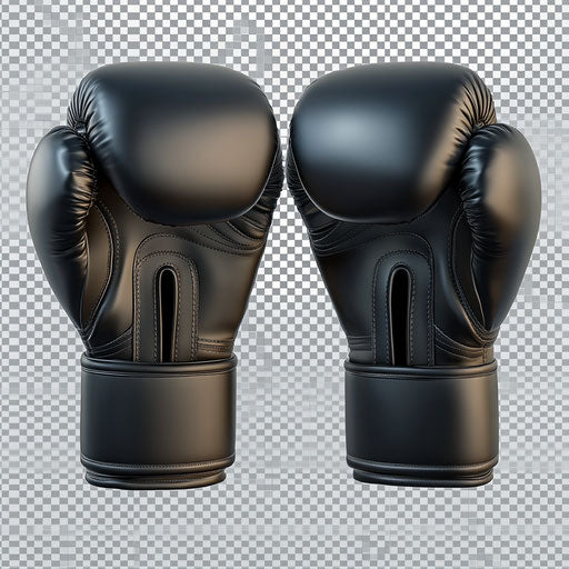 3D boxing gloves on flat white background, isolated clipart