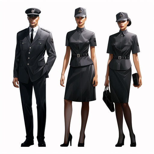 Uniform clipart in the style of Chiaroscuro Art