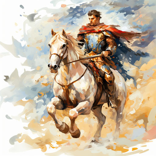 Hero clipart in the style of Impressionistic Art