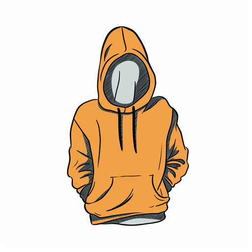 Hoodie clipart in a minimalist style, on a white background