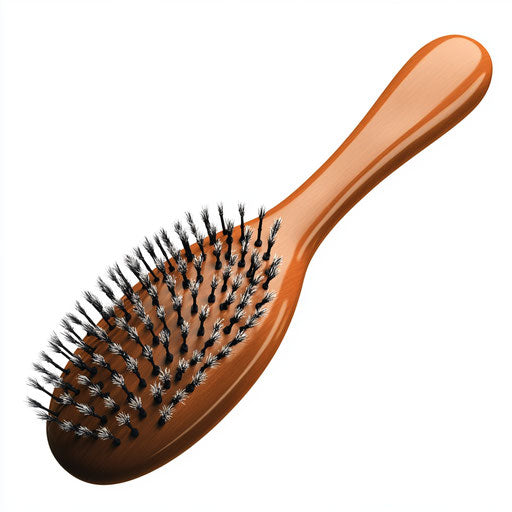 Photo realistic clipart of a hairbrush, high resolution