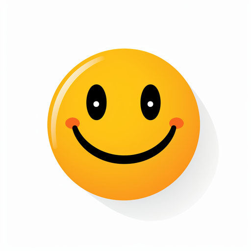 Minimalist style smile clipart on white background