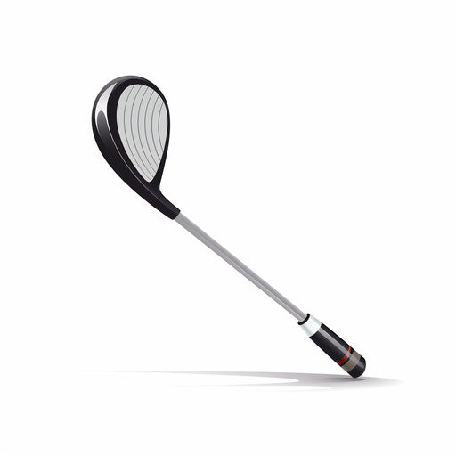 Minimalist golf club illustration on white background