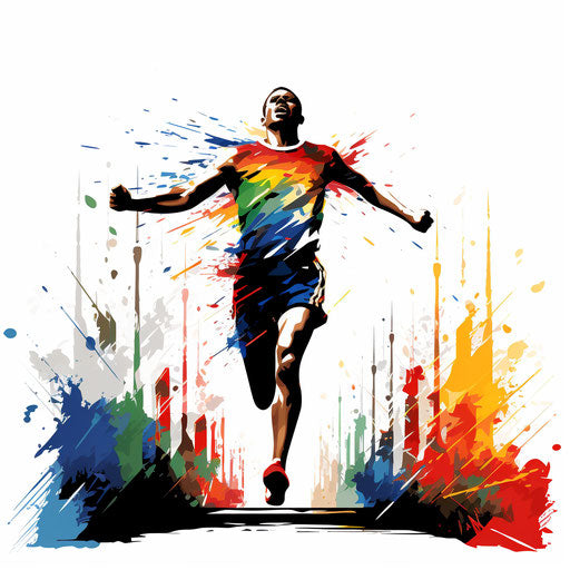 Finish line clipart in the style of Chiaroscuro Art, on a white background