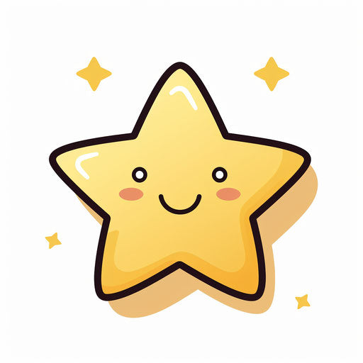 Star clipart in minimalist style, on white background