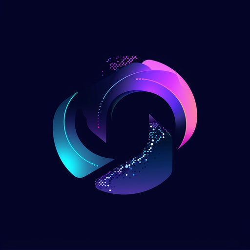 Futuristic logo for an AI company, blending digital and organic elements