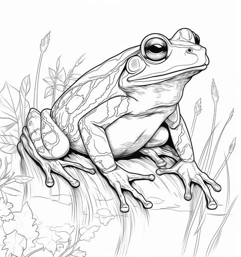 Hand drawn vector illustration of isolated frog drawing