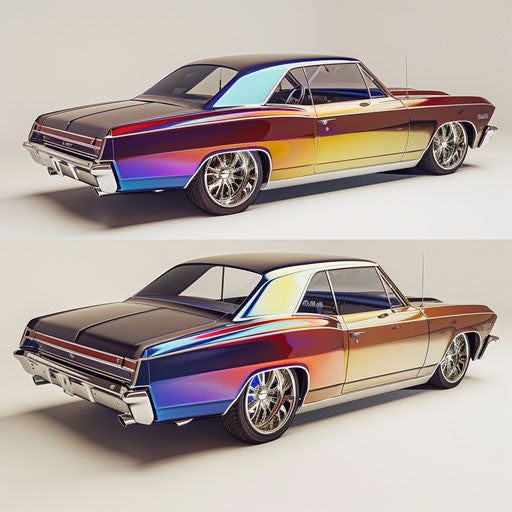 1967 Chevrolet Bel Air with two-tone paint and chrome details