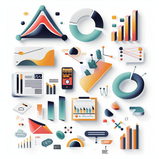 Data clipart in a photo-realistic style