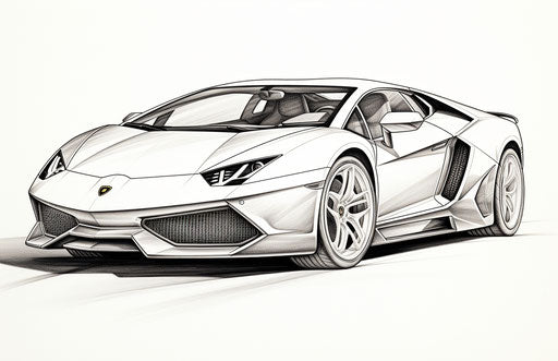 Lambo sports car coloring book for toddlers