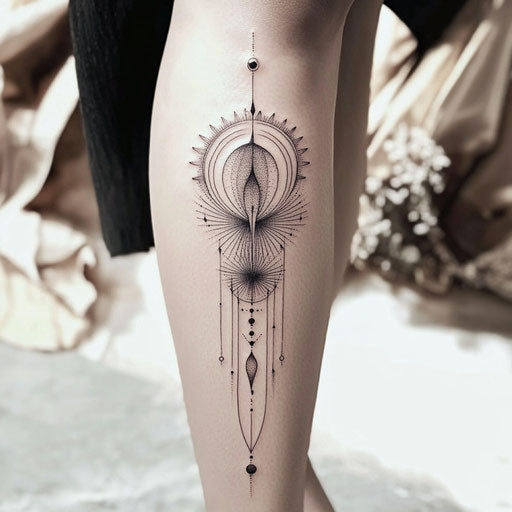 Lower Leg Tattoos For Females Tattoo Sketch Set