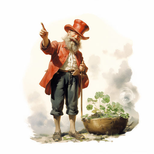 Good luck clipart in the style of Oil painting