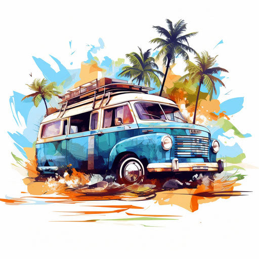 Vacation in Oil painting style