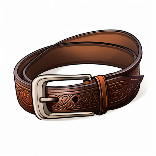 Chiaroscuro Art Style, belt clipart on white background