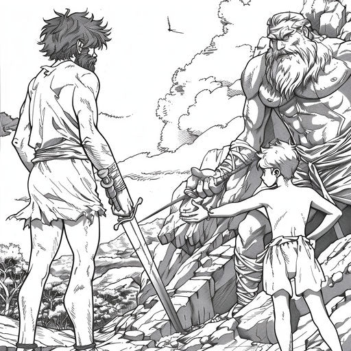 David and Goliath: dramatic anime style, Mamoru Hosoda