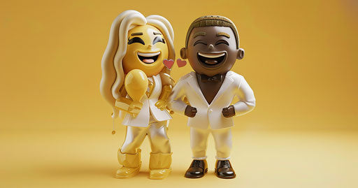 The couple emoji and a man in gold and white