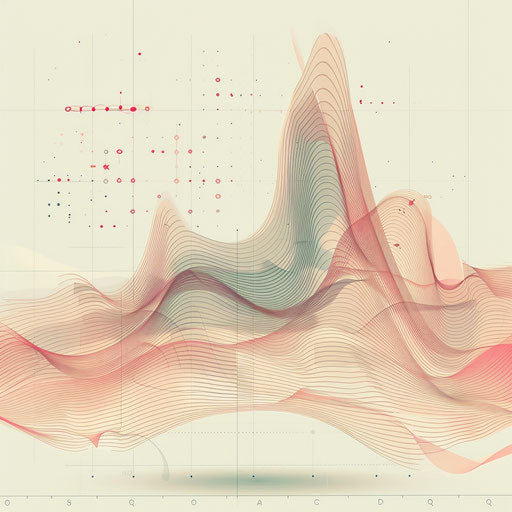 Realistic style graph clipart with random flat background and vintage filter