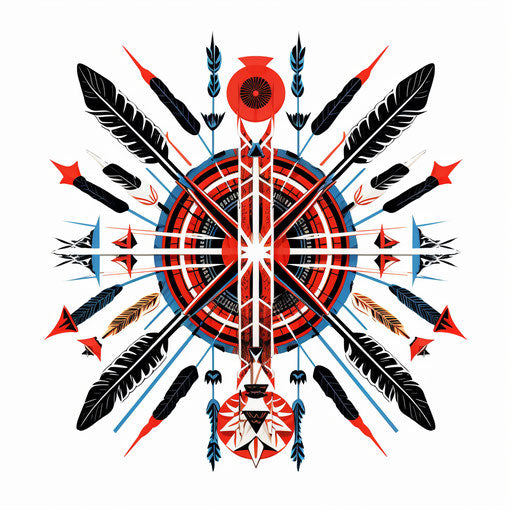 Crossed arrows vector in Pendleton Ward style