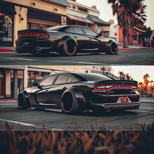 Dodge Charger Hellcat lowrider with hydraulics